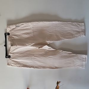 High Waisted Slouchy Cropped Tapered Workwear Pants